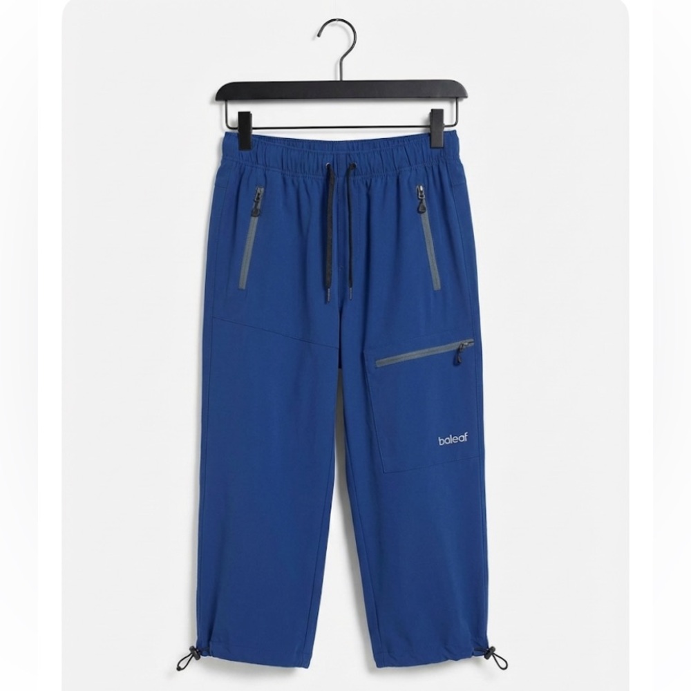 BALEAF Laureate Hiking Capris Blue Quick Dry UPF 50+ Cargo Gorpcore S